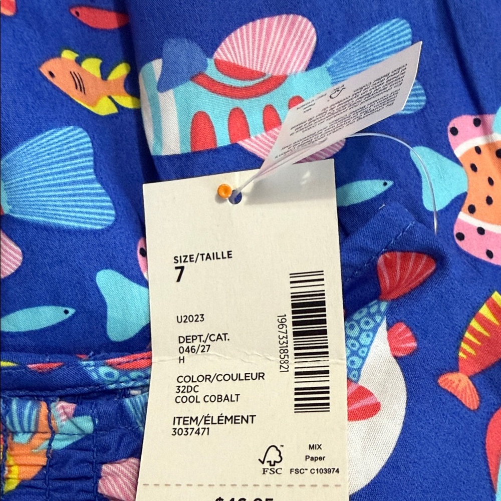 Gymboree Blue Fish Pattern Dress - Picture 5 of 5